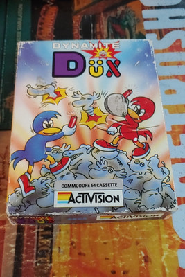 Dynamite Düx (1989) Commodore 64  (Tape, Manual, Box) works 8-bit classic
