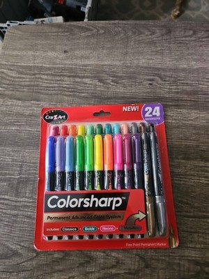 Color Sharp Permanent Advanced Color System 24 CT by Crazart Brand New Markers