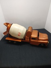 Vtg 1950s Bronze Structo Truck Ready-Mix Concrete Pressed Steel