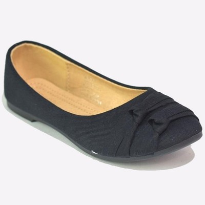 Reveal Miley Flache Ballerina Schuhe Junior Schwarz