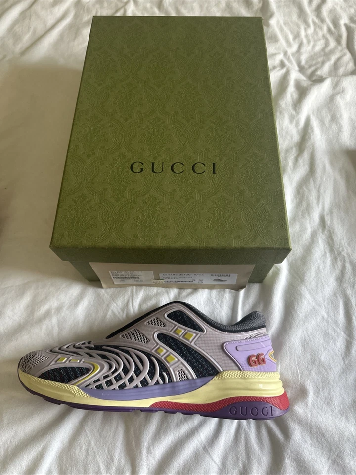 Zapatillas Gucci Púrpura Ultrapace R Talla 8 EE. UU. Para Hombres RARAS DE COLECCIÓN Caja Original Foto 4 de 4