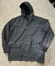 Nike FC Jacket Womens XXL/XXXL Black Hooded Check Utility Jacket Best Saturday