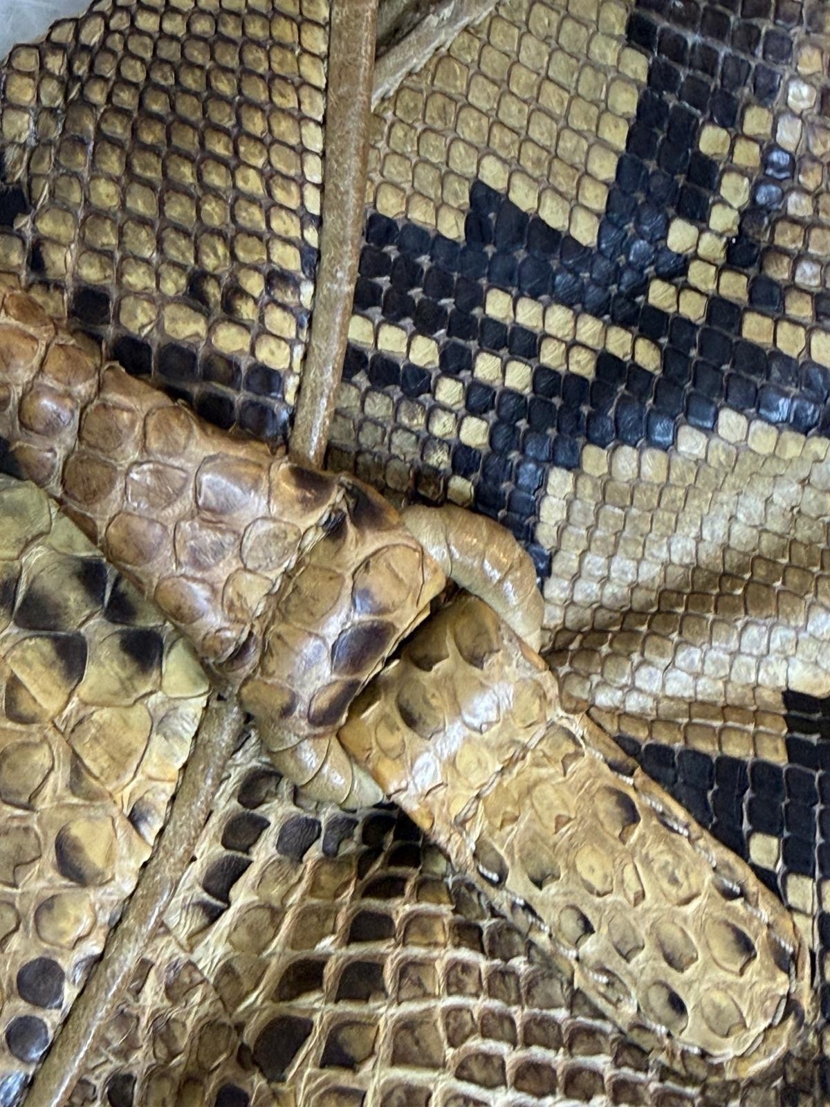 B. Makowsky Genuine Python Snakeskin Leather Larg… - image 11