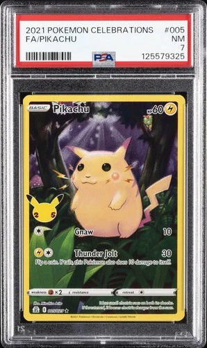 2021 POKEMON CELEBRATIONS #005 FULL ART/PIKACHU PSA 7