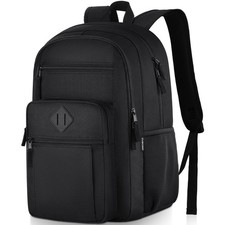 Unisex Black Backpack for School, Lightweight Boys Girls Backpack Fits 15.6 I...