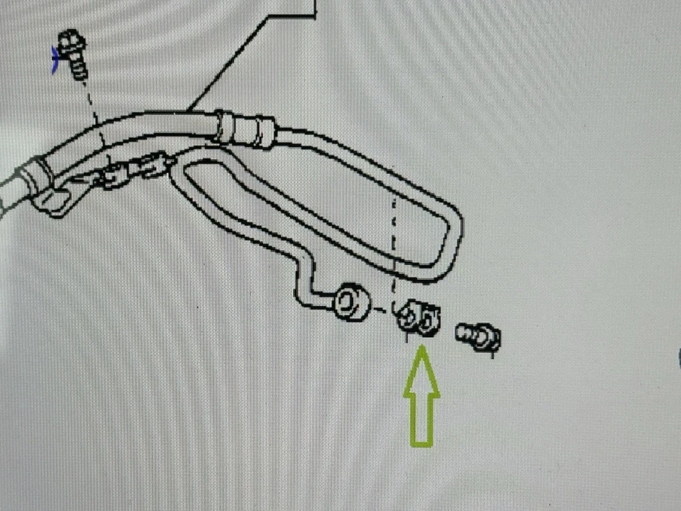 Прокладка болта для шланга подачи давления гидроусилителя руля 01–05 Lexus IS300 от оригинального производителя - Изображение 2 из 2
