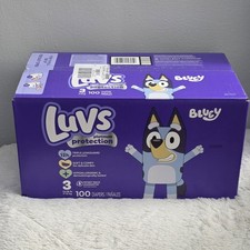 Luvs Platinum Protection Diapers Size 3 (100 Count) Bluey Edition | 16-28 lbs 0.28 per diaper