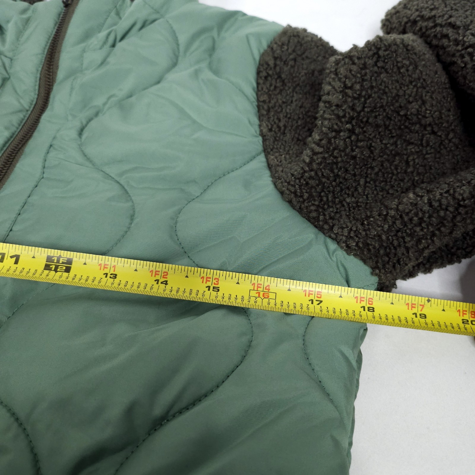 Amazon Essentials Womens Puffer Jacket XS Green Q… - image 6