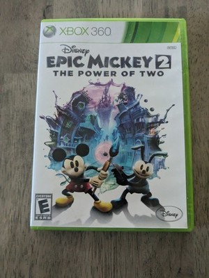 Disney Epic Mickey 2: The Power of Two (Microsoft Xbox 360, 2012) With Manual