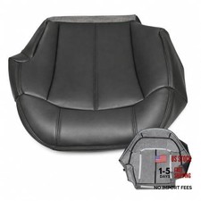 Leather Driver Side Bottom Replacement Seat Cover Dark Gray 122 Compatible