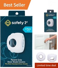 Safety 1st Parent Grip Door Knob Covers, White, 4-Pack for Child Safety