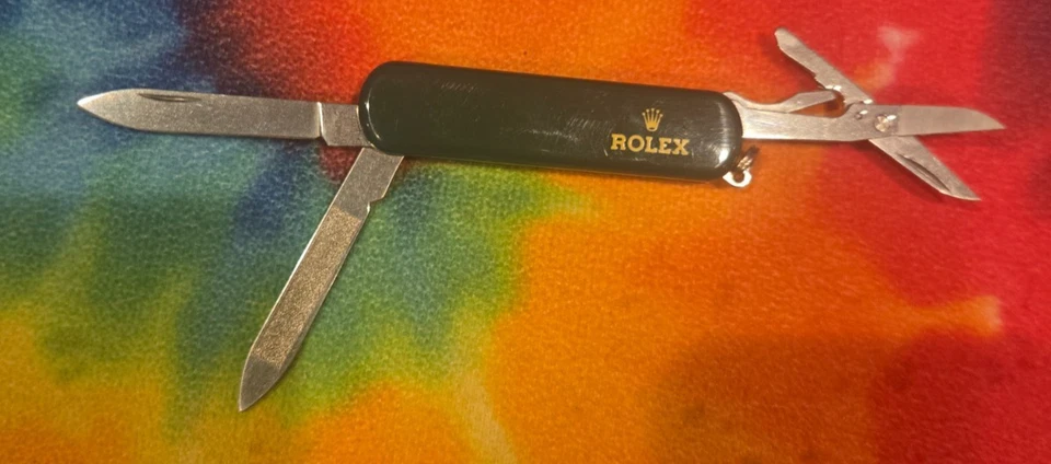 Rolex Wenger Chairman of the Board Swiss Army Knife w/ Green Leather Sheath - Image 4 of 4