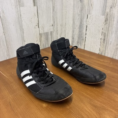 Adidas HVC 2 Wrestling Shoe Mens Size 9 Black White Stripes Boxing YYJ 606004