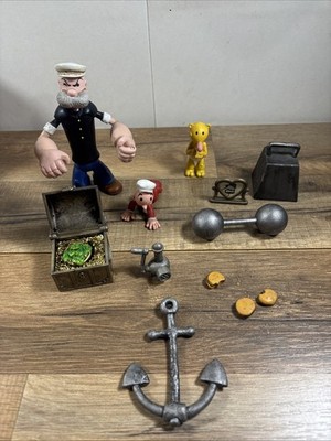 Popeye the Sailorman Mezco Classic Action Figure with Accessories Loose 2001