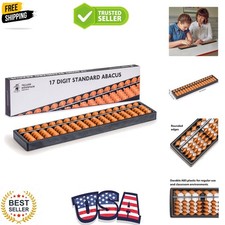 Digit Standard Abacus 10.5 Inches - Professional 17 Column Soroban Calculator...