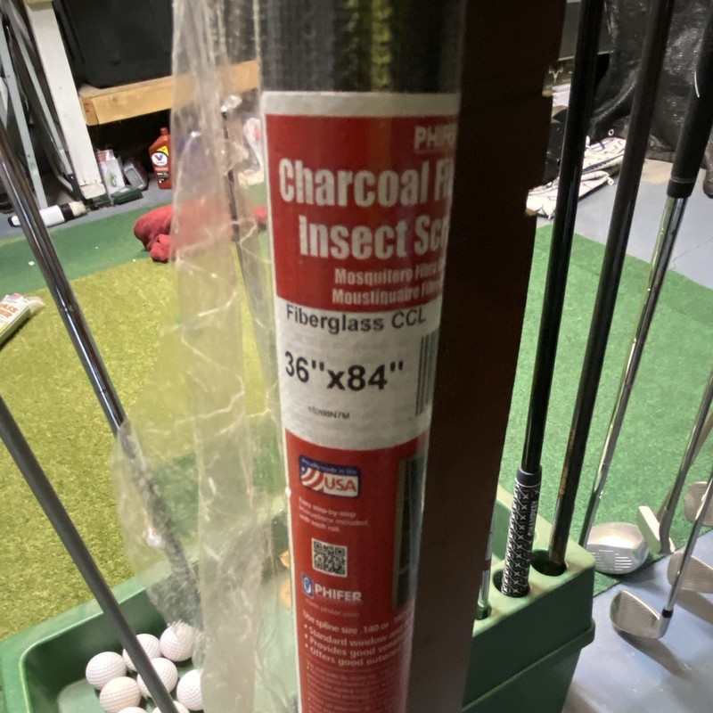 Phifer Fiberglass Insect Screen Roll, Charcoal, 36 in x 84 in