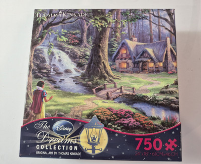 Ceaco Disney Thomas Kinkade Snow White Discovers the Cottage 750 Pc 21081A