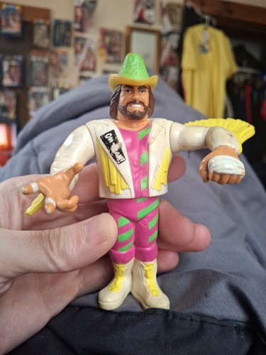 WWF WWE Hasbro Macho Man Randy Savage Used Figure...