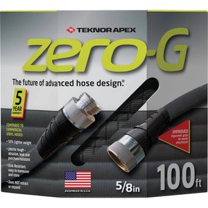 Zero-G Teknor Apex 5/8-in x 100-ft Premium-Duty Kink-Free Woven Gray Hose