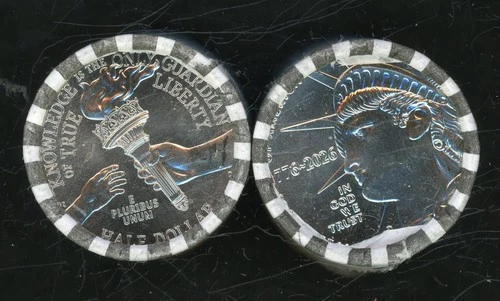 2026 Semi Quincentennial Half Dollar Bank Rolls Uncirculated 1776-2026 Lot of 2