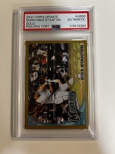 2010 Topps Update Giancarlo Stanton Gold RC /2010 #US250 PSA Authentic Auto