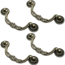 Uenhoy 4 Pcs 5 Inch Bail Handle Drop Pulls Vintage Drop Bail Drawer Pulls Ant...