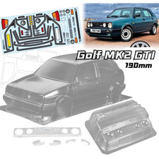 1/10 PC RC Shell Body Golf MK2 GTI Hatchback 190Mm Width Lampshade Transparent S
