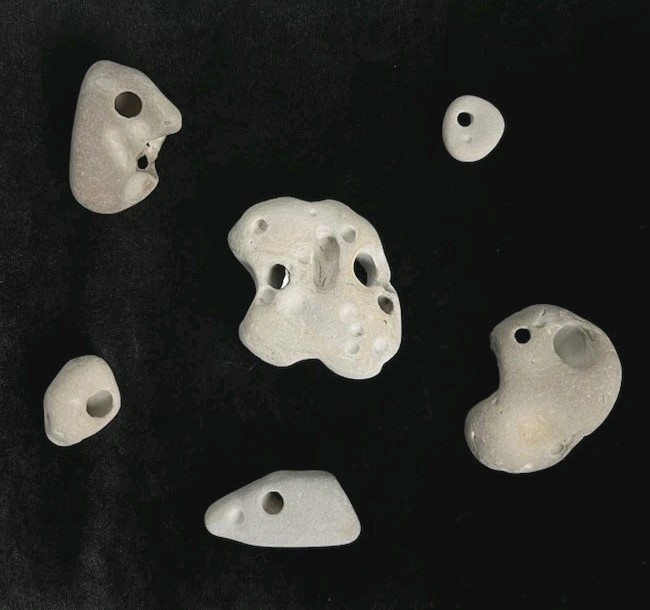 Hag Stone, Fairy Stone, Hex Stone, Naturally Formed, Beach Rock with Hole, Lot 