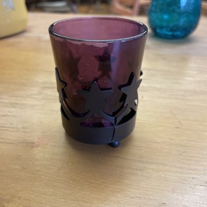 Small Votive Candle Holder With Star Design Stand