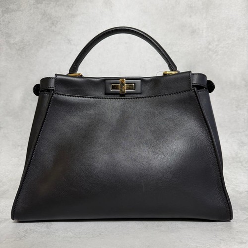 Excellent condition  Fendi Peekaboo Medium handbag, calfskin, black