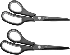 CCR Scissors 8 Inch Soft Comfort-Grip Handles Sharp Titanium Stainless-steel 