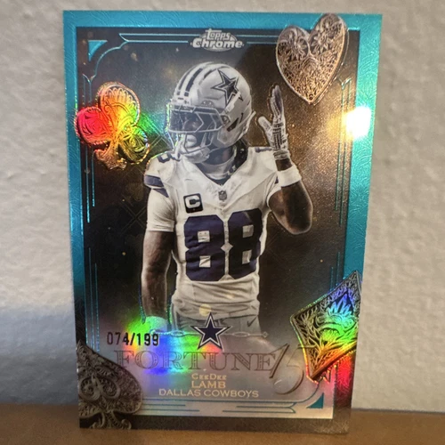 2025 Topps Chrome CeeDee Lamb Aqua Refractor (RAW)