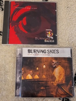 Burning Skies 2CD Lot Premonition Of Things To Come RARE Deathcore