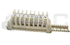 LOT OF 8 ALLEN BRADLEY AB 1492 STYLE F WHITE TERMINAL BLOCK