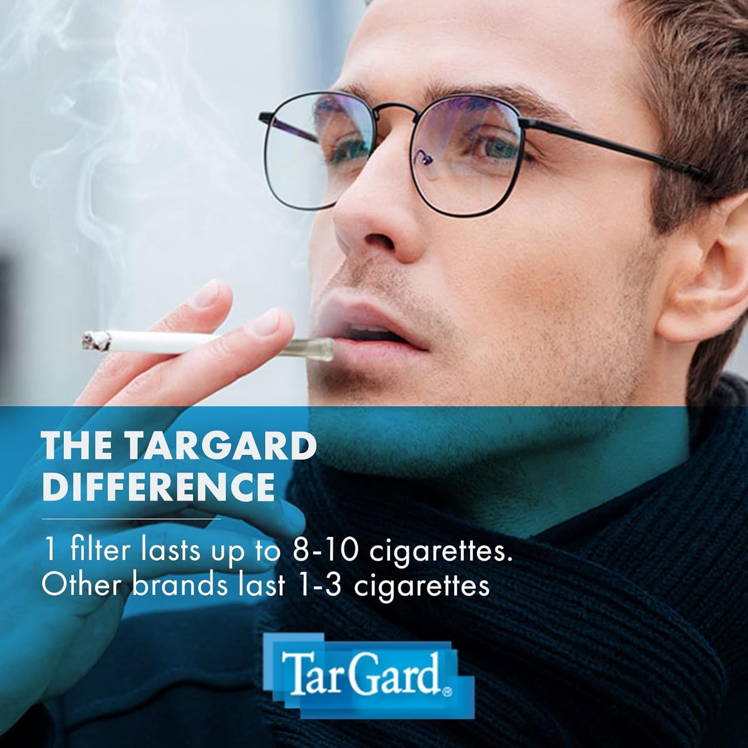 Effective 100-Pack Cigarette Filters - Lasts 10-20 Cigarettes, Compact Design