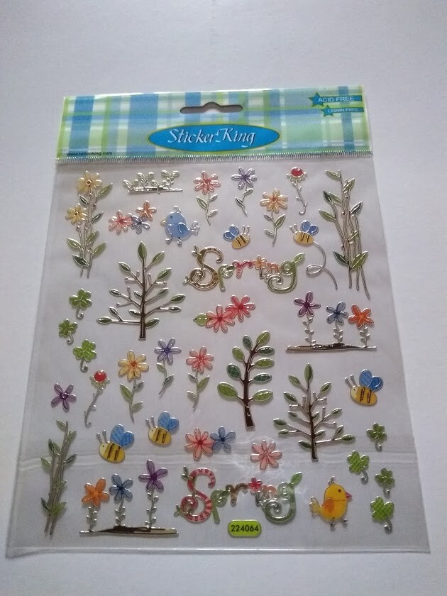 Tattoo King Multi-Colored Parrot Stickers - 6x6.5 Inch Sheet Of Colorful Bird Decals