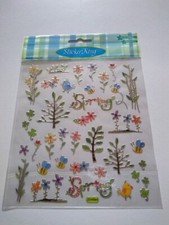 Scrapbooking Crafts Stickers Spring Flowers Leaves Plants Bees Birds Dirt