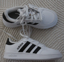 adidas Kids' Breaknet Tennis Shoes Sneakers White with Black Size 12K