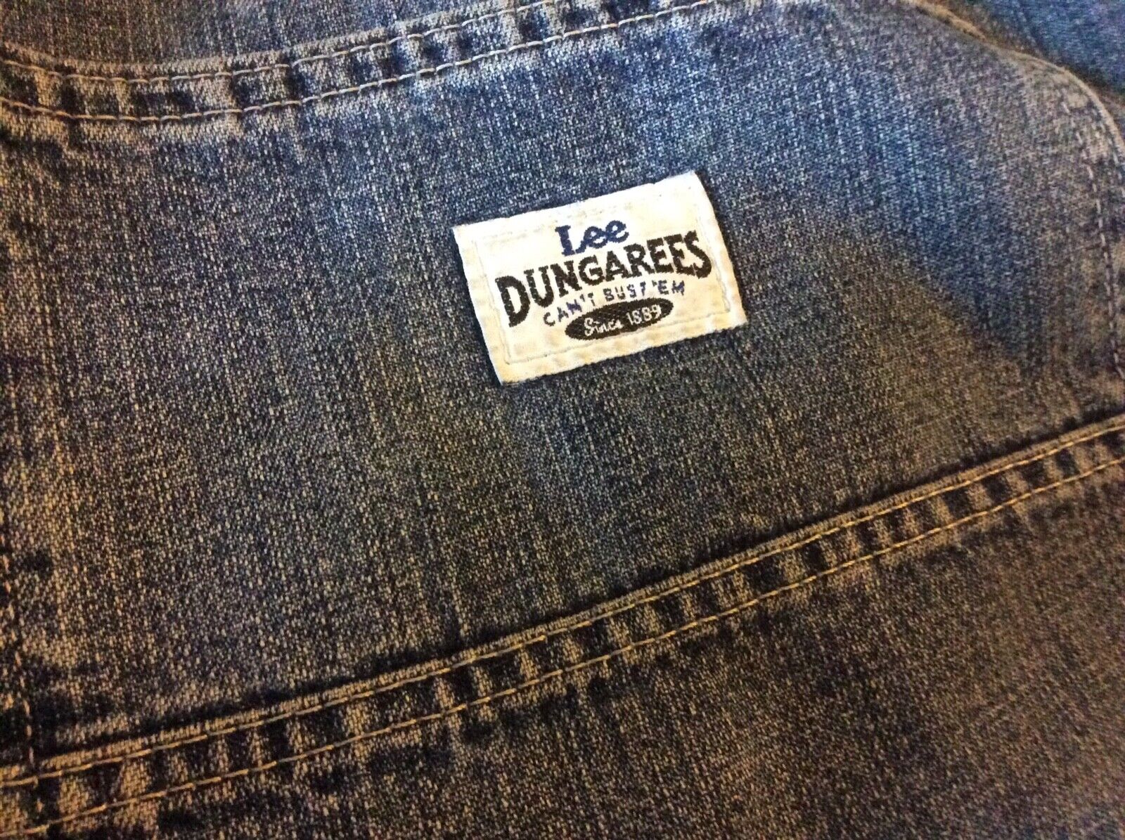 Men’s Lee dungarees carpenter pants 38x30 & brand… - image 7