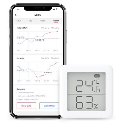 SwitchBot Thermometer Hygrometer Innen weiß SwitchBot MeterTH S1 Smart Home NEU