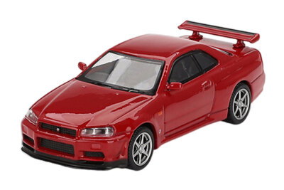 MiniGT 796 Nissan Skyline GT-R (R34) V-Spec rot (RHD) Maßstab 1:64