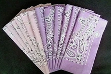 7 BANDANNAS PINK ONLY -  MADE IN USA (AUTHENTIC) -- ($1.25 EACH)