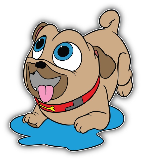 Puppy Dog Pals Cartoon Rolly Puddle Sticker Bumper Decal ''SIZES'' eBay