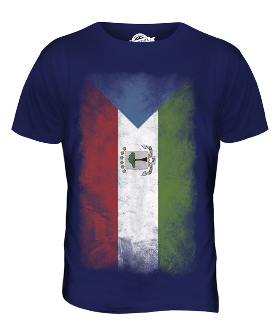 EQUATORIAL GUINEA FADED FLAG MENS T-SHIRT TEE ECUATORIAL EQUATOGUINEAN GUINEAN