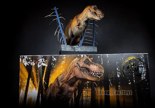 Nanmu Tyrannosaurus Alpha 2.0 Resin Statue T-Rex Dinosaur Model Toy W/Fence Base - Picture 6 of 20