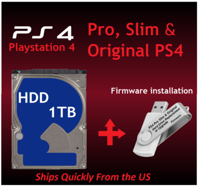 1TBPlayStation 4 Replacement Internal  Hard Drive, USB OS Firmware included