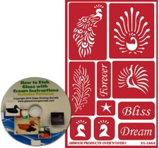 Peacock Reusable Vinyl Stencils: Peacocks Peacock Feather Stencil Designs CD