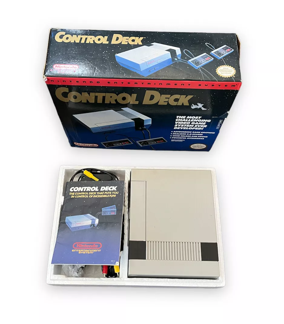Boxed Nintendo Entertainment System NES Control Deck Console 1985 w Manual Vtg