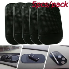 5pcs Anti-Slip Car Sticky Mat Non-Slip Pad Automobile GPS Phone Holder Black 