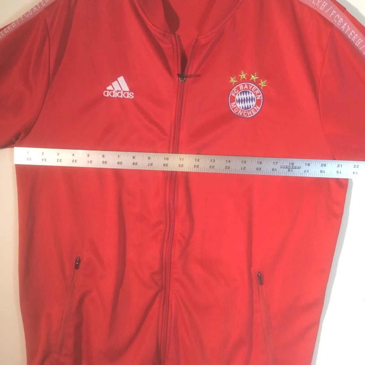 adidasビンテージ FC Bayern München 長袖 Mサイズ Adidas Men's FC Bayern Munchen Anthem Authentic Jacket